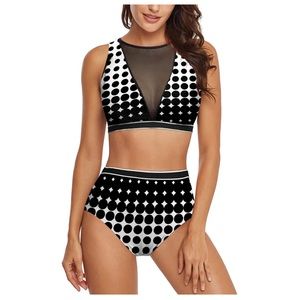 Women’ Two Piece High Waist Swimsuit Tummy Control Bikini Set XL NWOT